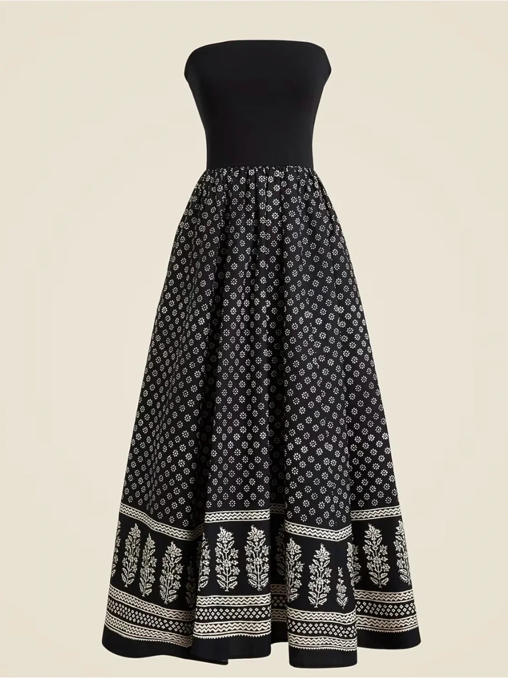 NWT Jcrew strapless mixy dress in block print - Picture 4 of 7